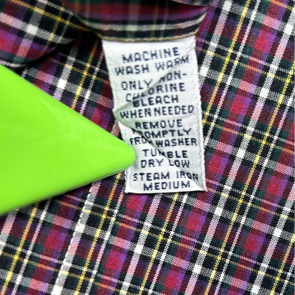 Ralph Lauren Classic Fit XLT Button Dow Plaid Preppy Made In Hong Kong - Picture 6 of 7